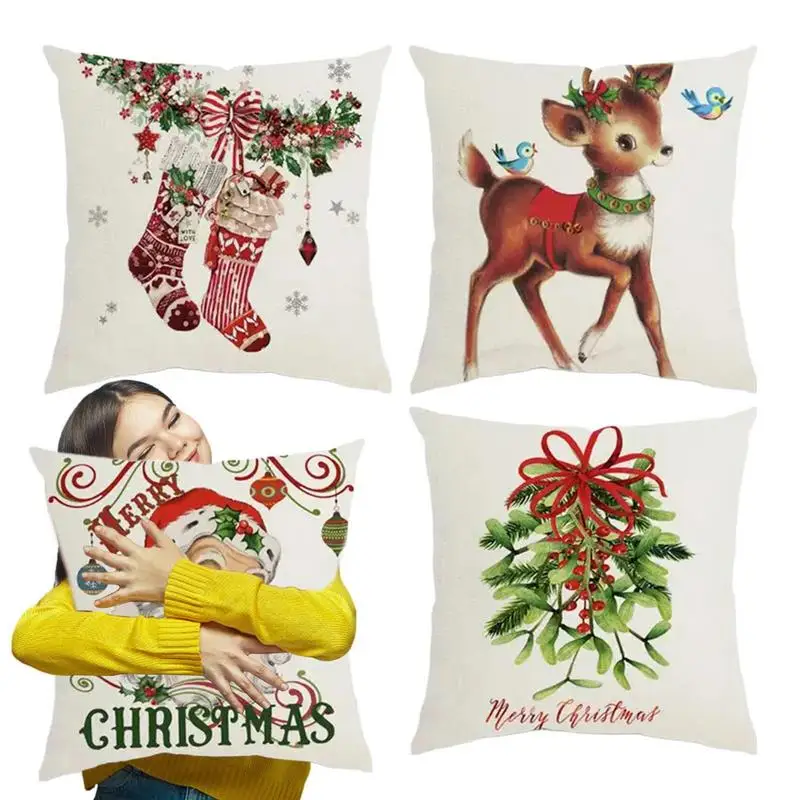 

Christmas Pillow Cases Christmas Decor Pillow Covers Soft And Reusable Throw Pillowcases Christmas Gnome Cushion Cover For