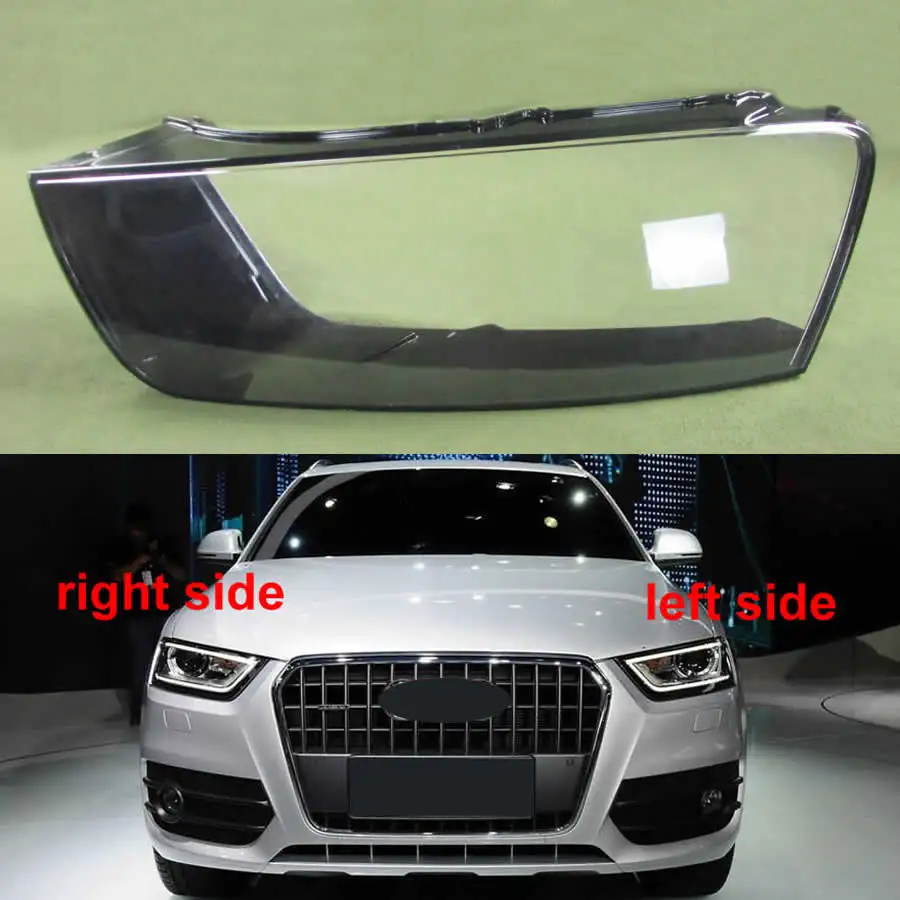 For Audi Q3 2016 2017 2018 Transparent Headlight Cover Lamp Shade