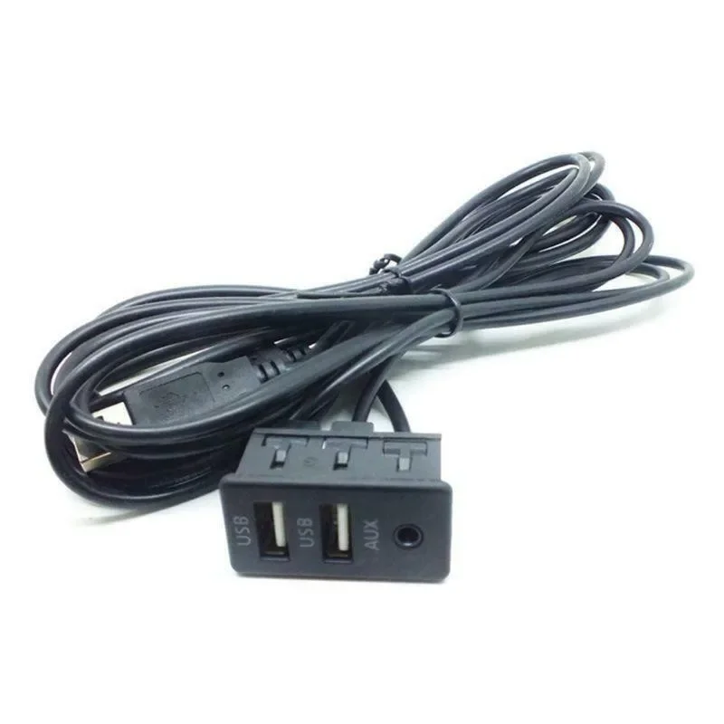 

Автомобильный утопленный кронштейн AUX USB порт Панель двойной USB Удлинительный кабель адаптер для автомобиля велосипеда морской двигатель для зарядки