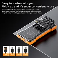 200000mAh Solar Power Bank Portable Large Capacity Charger 120W Super Fast Charging With Four Cables for Xiaomi Iphone Samsung 2