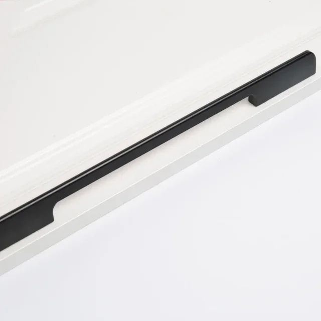 ยาว 1 เมตรลิ้นชักสีดําทองตู้ครัวจับห้องนอนจับสําหรับ Dresser ตู้เสื้อผ้าตู้เสื้อผ้าจับเฟอร์นิเจอร์ฮาร์ดแวร์ 5