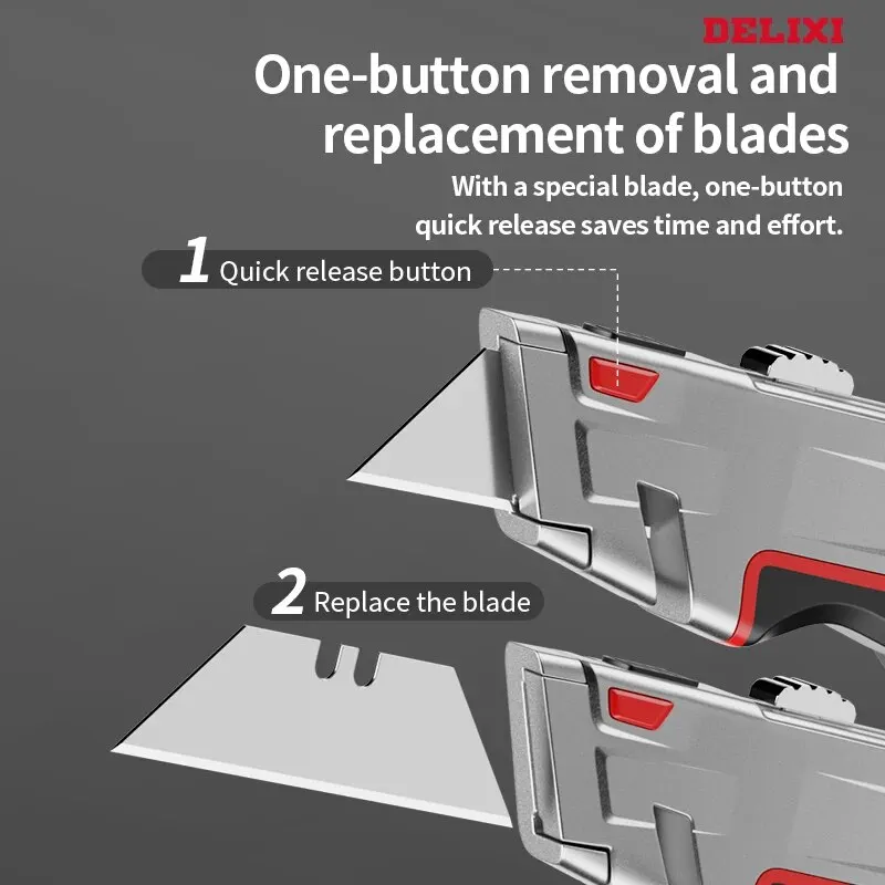 All-Steel Foldable Electrician's Knife Utility Cutter for Cable Stripping Wallpaper Cutting