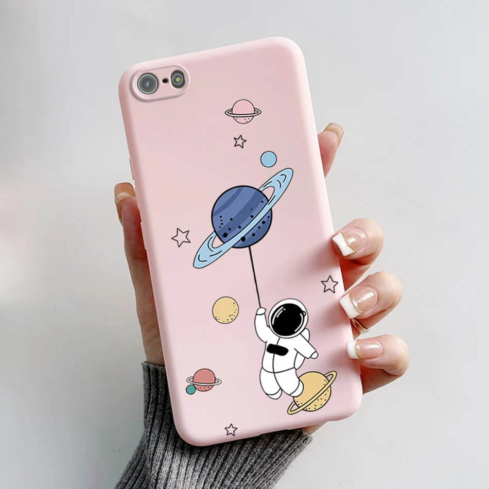 Cute Astronaut Shockproof Matte Silicone Phone Case