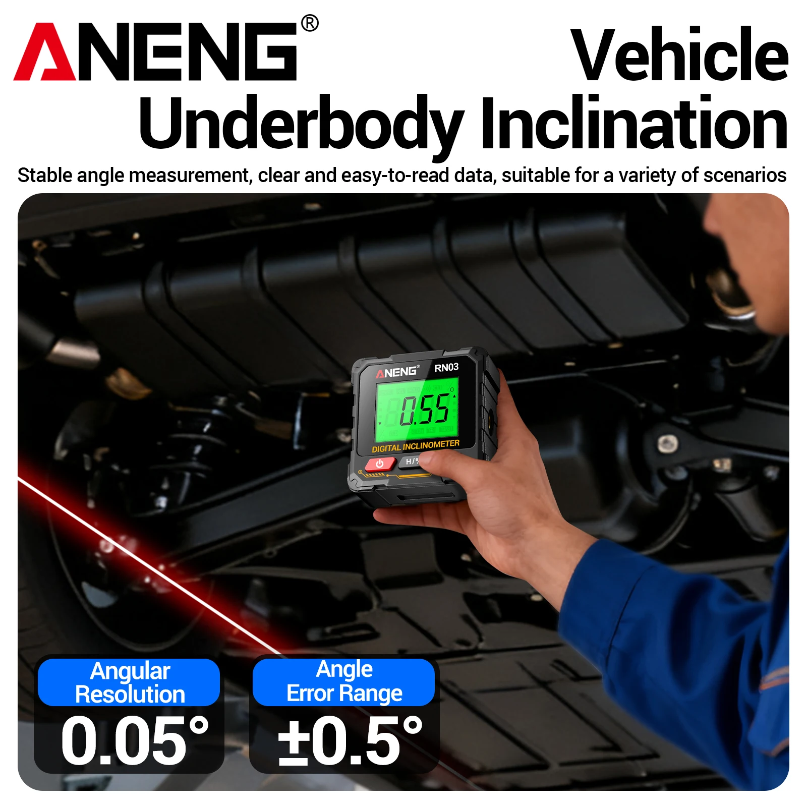 ANENG RN03 스마트 디지털 멀티미터 NCV 테스터 전압 전류 저항 연속성 다이오드 측정 휴대용 전기 기술자 도구