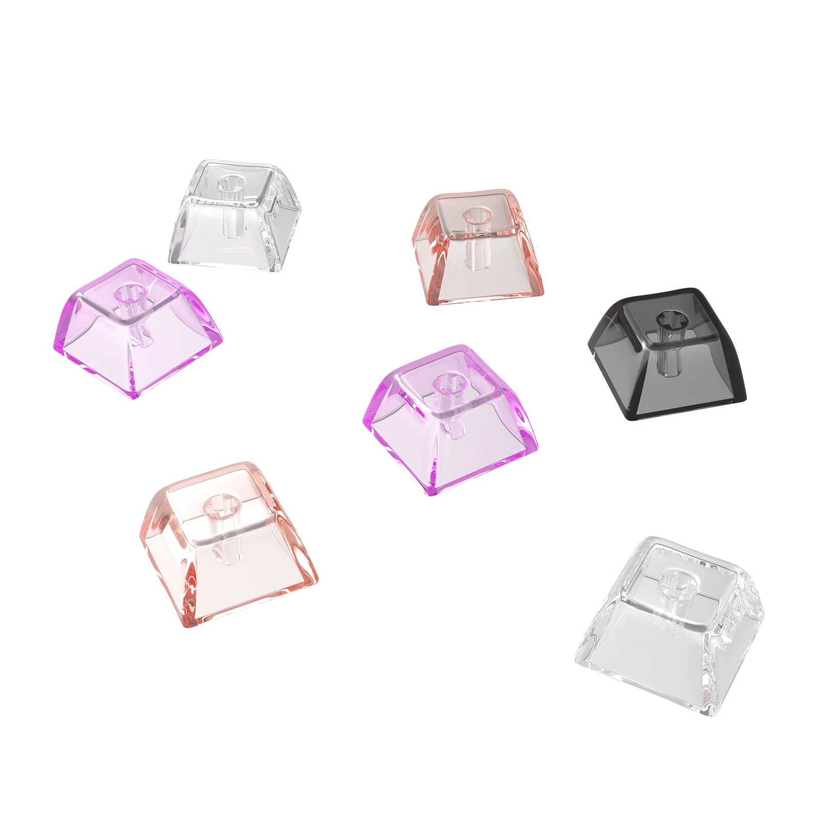 Xda Transparente Crystal Keycaps Teclado Mecânico 1u 1x Bola Caps em Branco Personalizado Gamer Keycaps Switches mx Altura Xda
