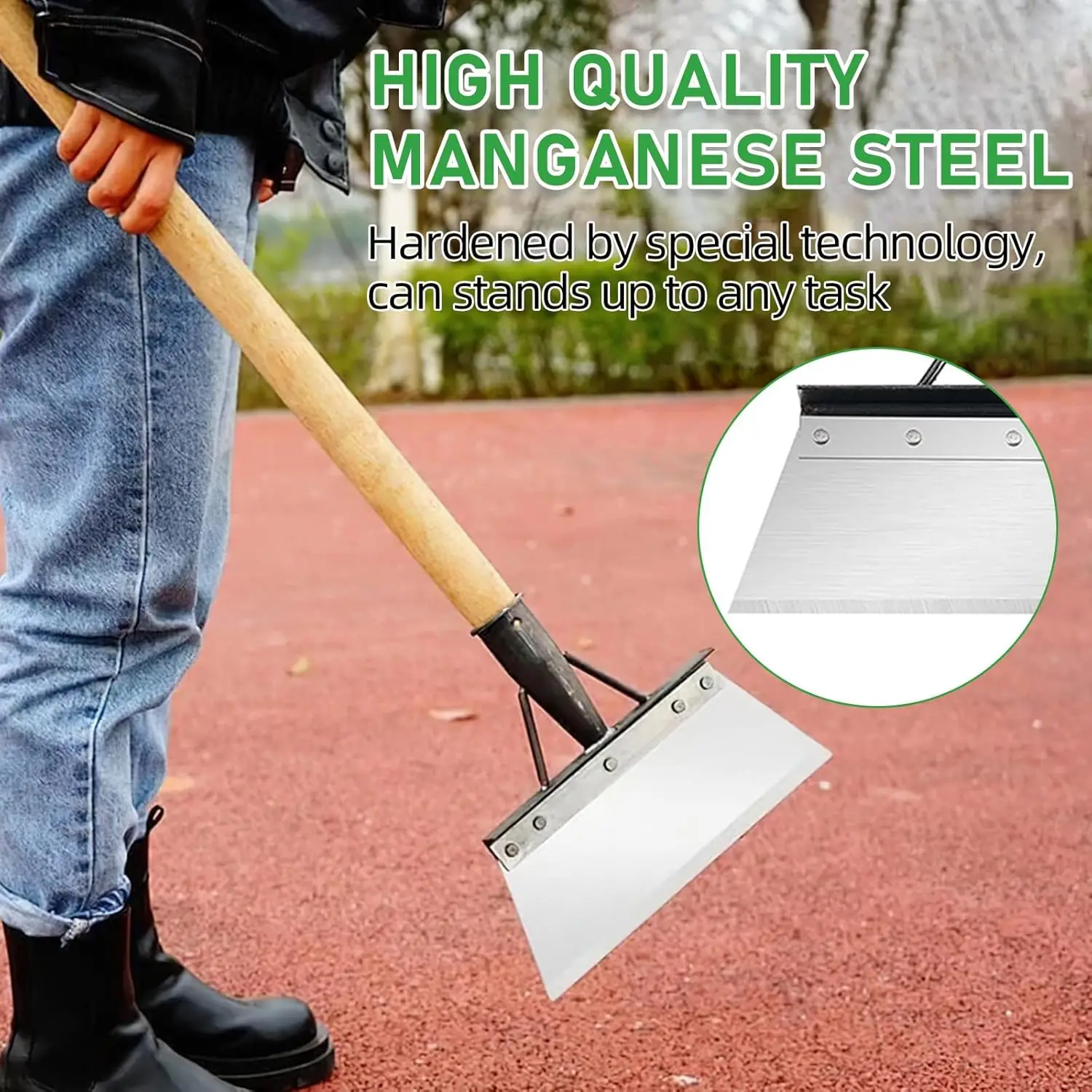 Garden Shovel Multifunctional Garden Spade 20CM NO HANDLE Manganese Steel Cleaning Shovel Weed Removal Shovel Patio Scraper Tool 3