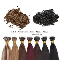 4.0mm Copper  Nano Rings  500Pcs Nano Beads Micro Ring Beads Hair Extensions Beads Copper Micro Links Beads for Hair Extensions  1