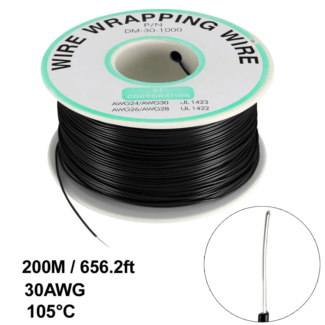 solda do PWB, P N DM-30-1000, 30 AWG, OD 200M 250M, 0.58mm