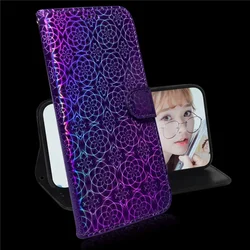 3D Colorful Pattern Wallet Leather Case with Magnetic Flip Cover for Redmi A3 (A3X) (PURPLE)