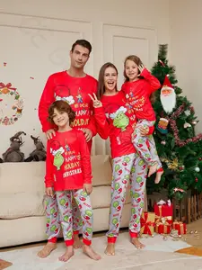 Famille Noël Vêtements Pyjama Ensembles 2023 Noël Elk Cerf Tenues Adultes  Enfants Bébés Combinaisons Famille Pyjamas Tenues