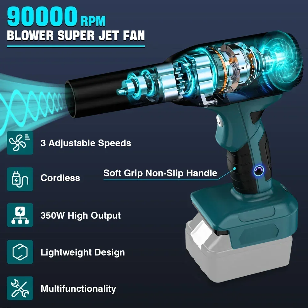 Turbo Air Blower Jet 350W Handheld Powerful Blower