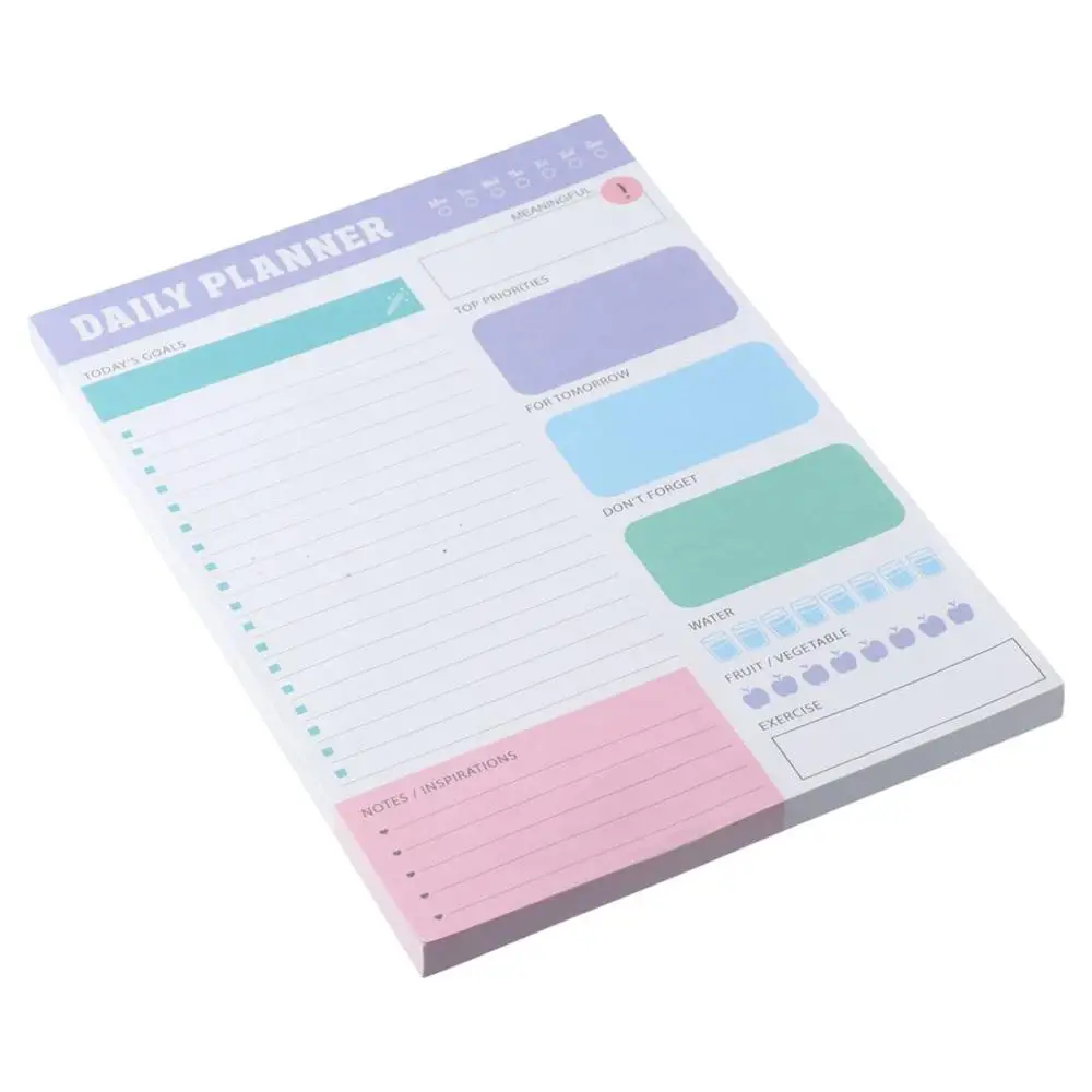 

2 упаковки, блокноты для ежедневного планировщика, 60 листов в упаковке