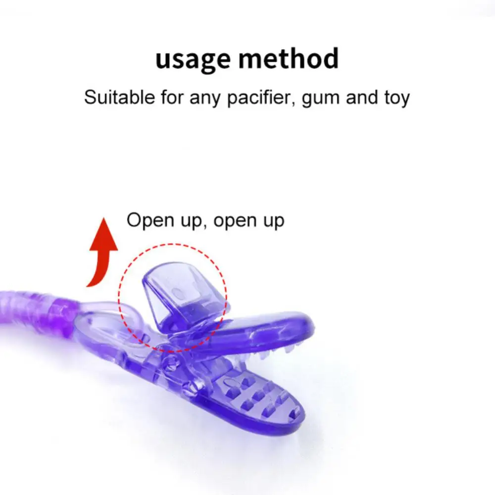 Pacifier Chain Plastic Silicone Toy Baby Dental Clamp