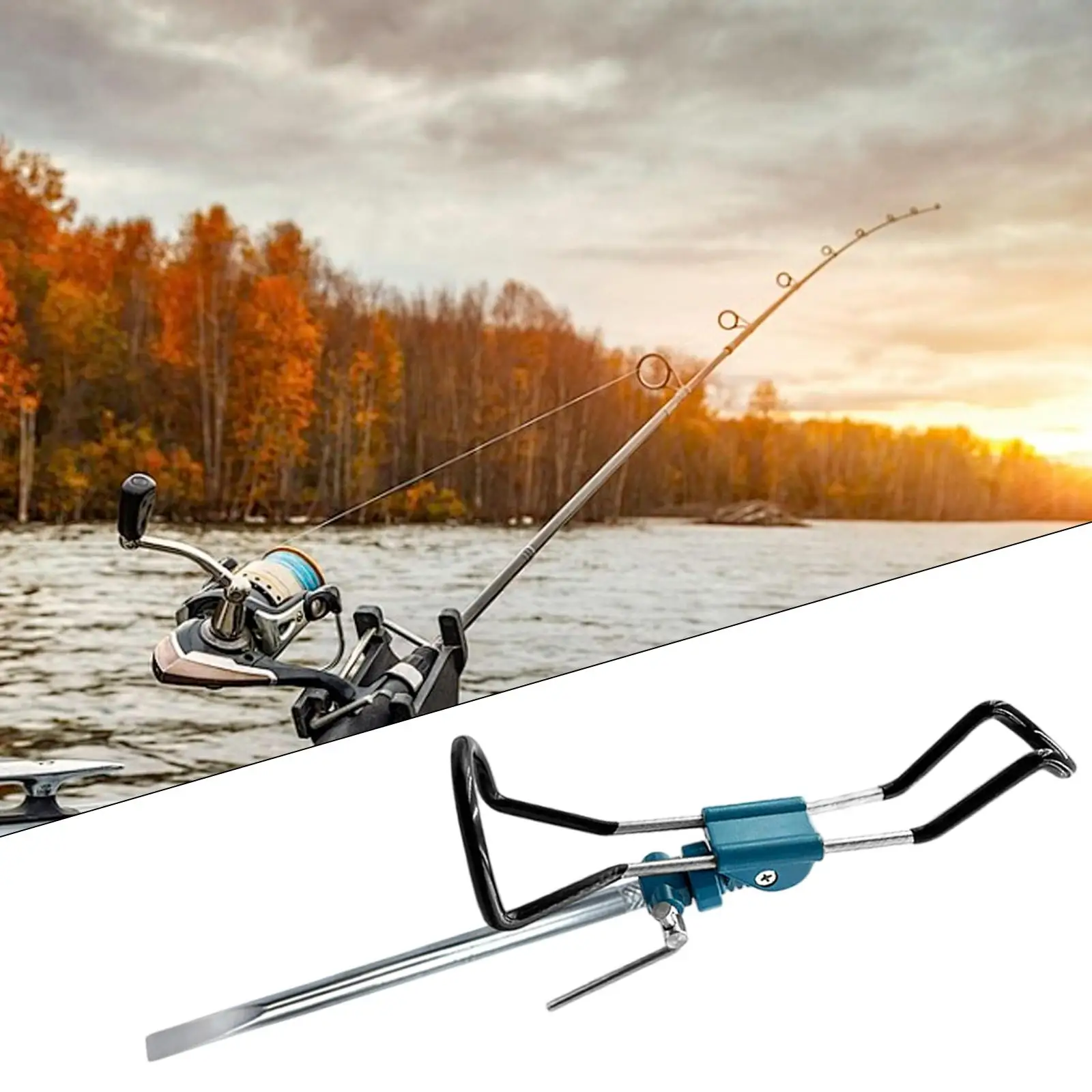 Ice Rod Holder 2 Pack Aluminum Ground Spike Holder For Bank Fishing, Includes 2 Alarm Bells Fishing Rod Holders Ice Rod Holder 2 Pack Aluminum Ground Spike Holder For Bank Fishing, Includes 2 Alarm Bells Fishing Rod Holders