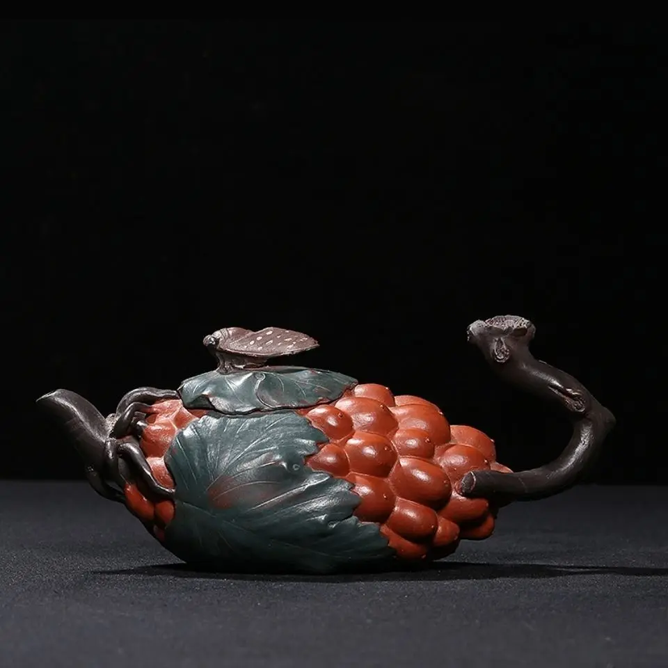 

Yixing Zisha pot pure handmade household teapot raw ore tea set Chinese tea set gift