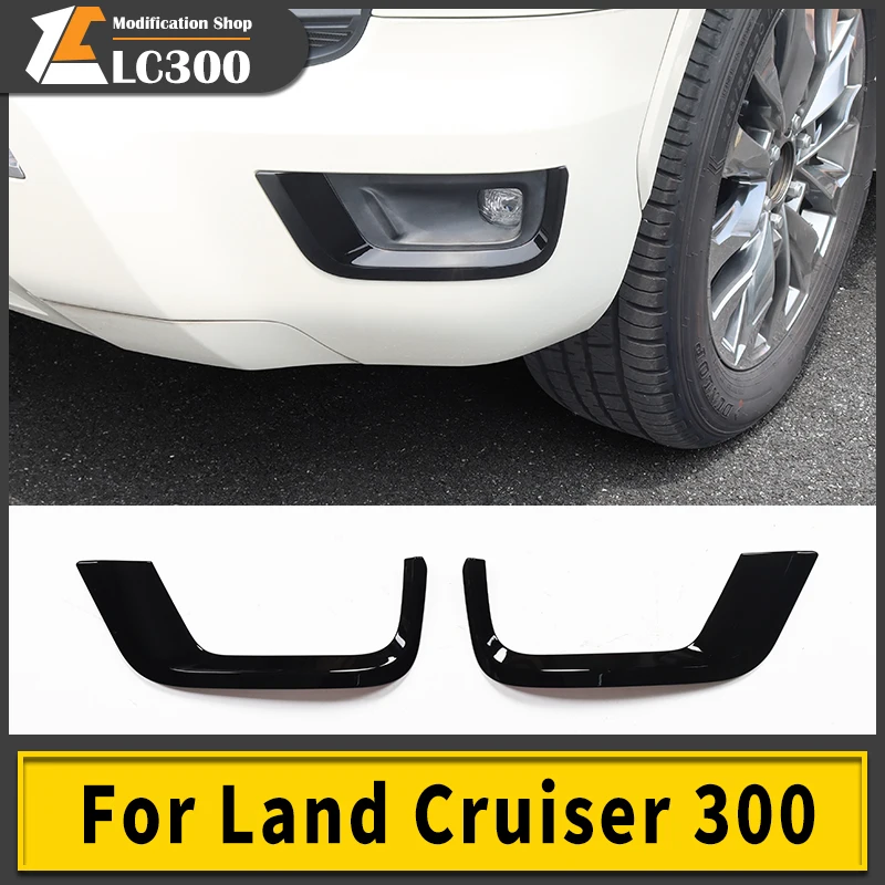 

For Toyota Land Cruiser 300 2021 2022 2023 Front Fog Lamp Decoration Strip LC300 Exterior Chrome Accessories upgraded Tuning