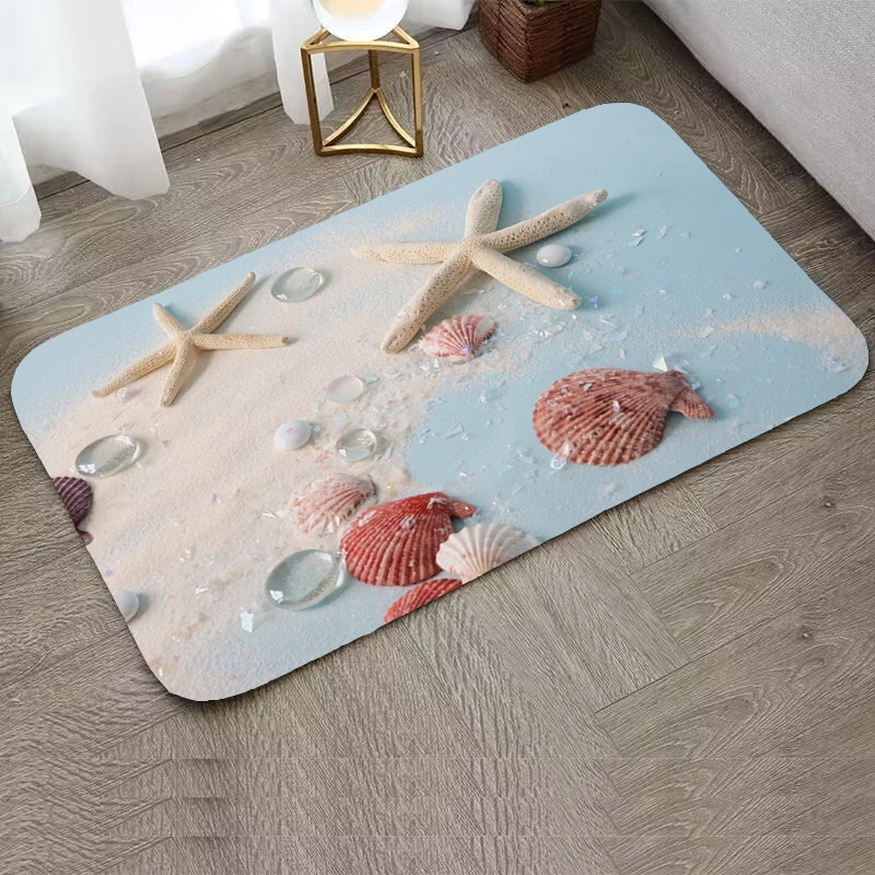 Tapis de porte antidérapant, paillasson d\'entrée de maison de plage, de salle de bain, de cuisine, pour enfants, décoration de maison, salon