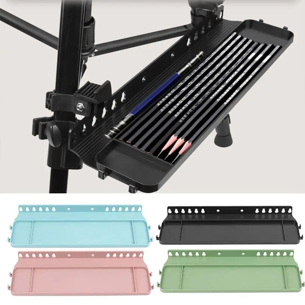 

Easy to Install Easel Tray Shelf Plastic Durable Painting Tools Tray Detachable 34X10CM Sketch Storage Rack Painting Accessory