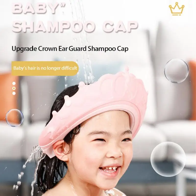 Bathing Shower Protect Head Cover Shampoo Cap Baby Kids Protect