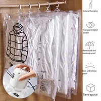 1/3Pcs For Clothes Down Overcoat Hanging Compressible Storage Bag/Vacuum Pump Dustproof Compression Storage Bag Space Saving 1