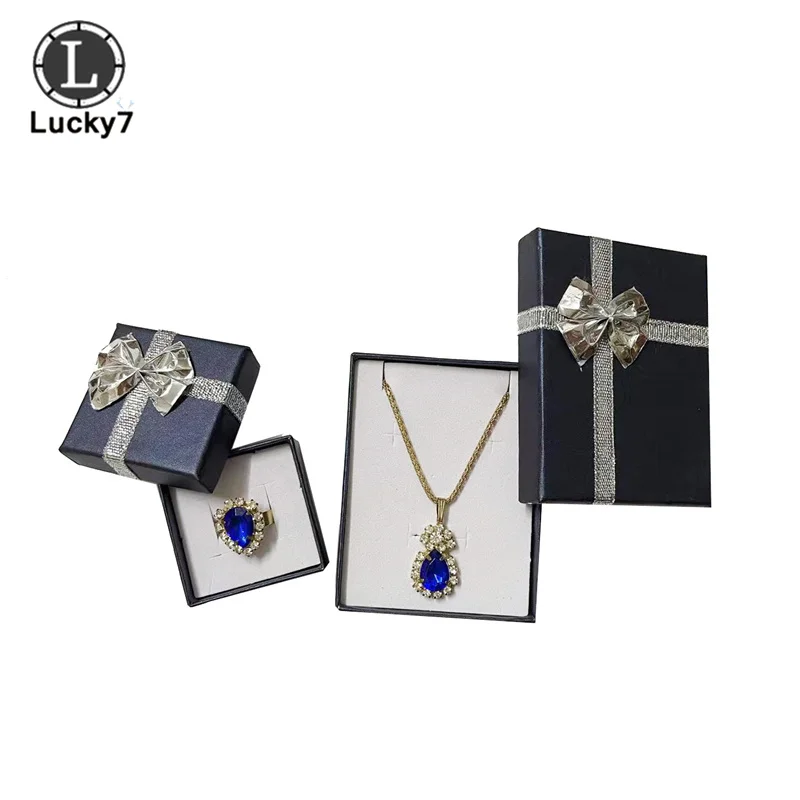 BlueSetJewelryGiftsBoxesforPendantJewelryDisplayNecklaceRing