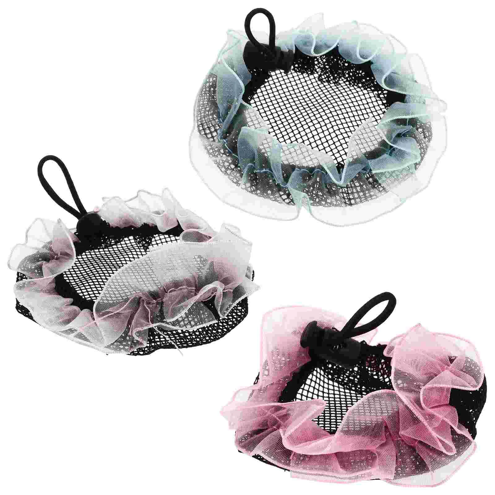 Buns Children's Hair Accessories Net Nets for Women Tie The Head Ballet Toppers