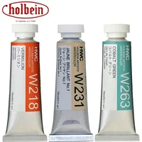Japan Holbein Series 4/5/6 Artists' Transparent Watercolor Paint 15ml/0.5oz Tubes Art Watercolour Professional Drawing Supplies 1
