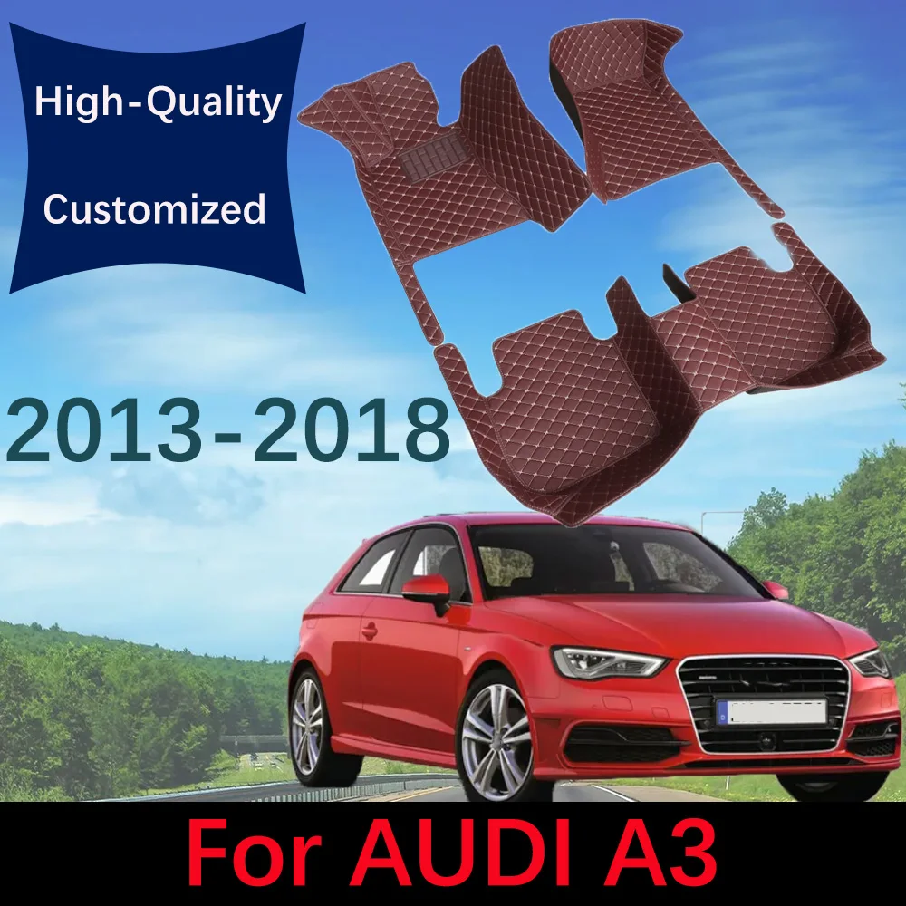 

Custom Car Floor Mats For Audi A3 8 VA Sportback 2013 2014 2015 2016 2017 2018 Automobile Carpet Rugs Foot Pads Accessories