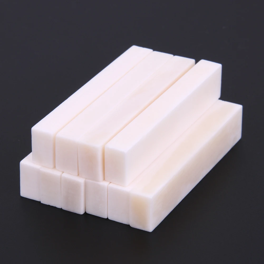 

10PCS Pure Bone Guitar Nuts Saddle Blank for Electric Bass Acoustic Classical Guitar Mandolin Banjo Ukulele Guitar Accessories