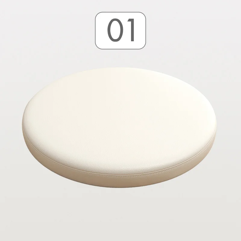 Rundes Kissen, PU-Leder, Esszimmerstuhlkissen, Barhocker-Kissen, Erkerfenster, Futon, weiche Memory-Schaum-Baumwolle, rutschfestes Sitzkissen
