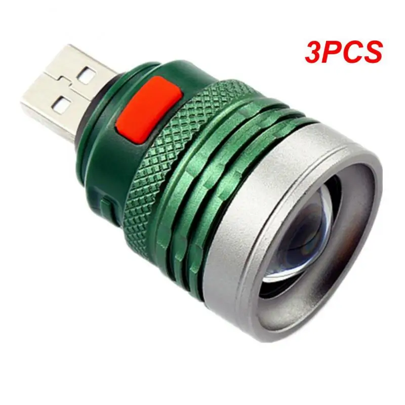 

3 шт., портативный USB-фонарик, 3 режима