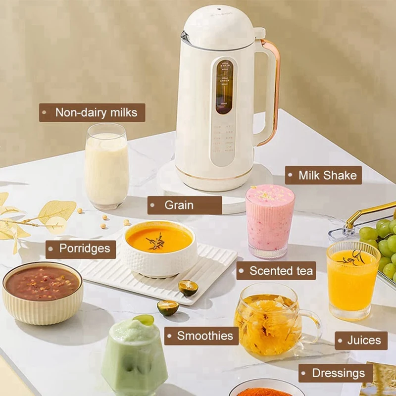 Multi-Functional Nut Milk Maker Machine, Smart Automatic Cold/Hot Plant-Based Milk Machine, With Mesh Strainer US Plug 2
