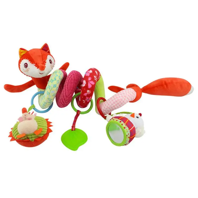 

Crib Toys Cute Animal Stretch & Spiral Activity Toy Rattle Sensory Toys For Crib Car Seat Stroller Toys Spiral Animal Activity