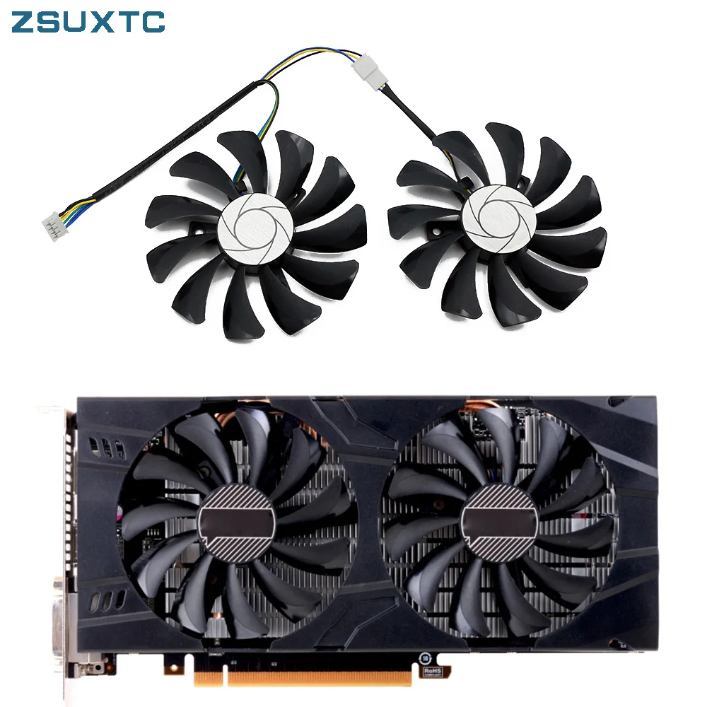 2 Pz/Set P106 Gtx 1060 Gpu Vga Cooler Per Msi Geforce Gtx1060 Gtx-1060-6Gt-Oc Inno3D Gtx 1060 Ventola Di Raffreddamento Della Scheda Grafica Video