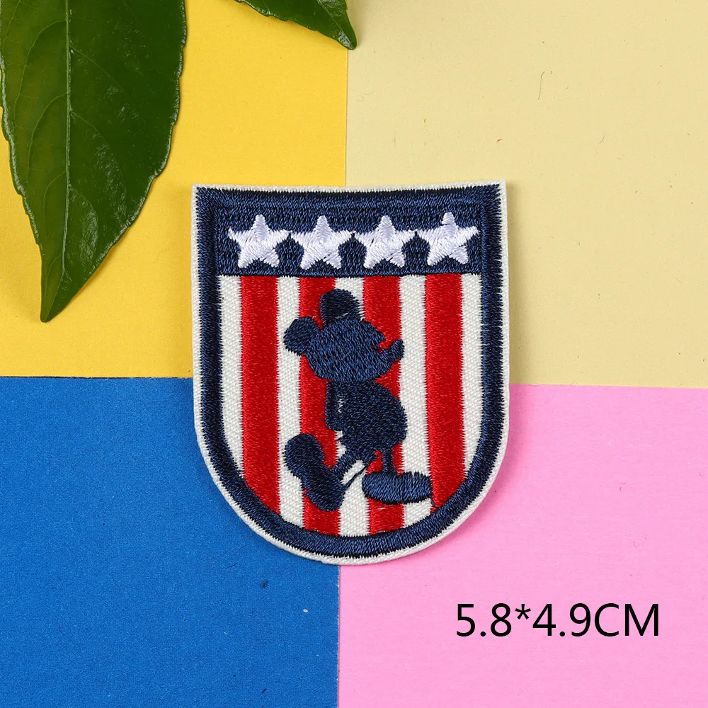 Cartoon Mickey  Minnie Mouse  Cloth Paste Minnie Couple Clothes Decoration Iron on Patches Embroidery Patches for Clothing 