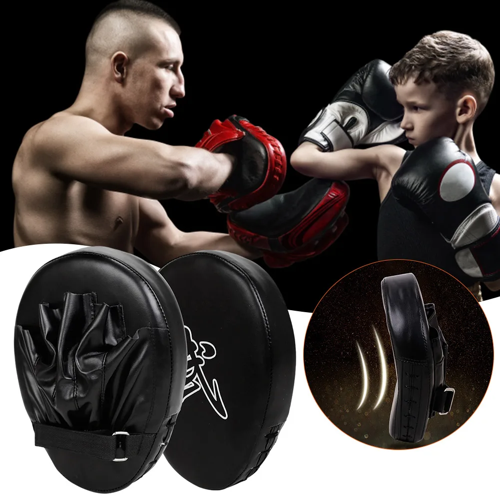 Boxing Hand Target PU Leather 5-Finger Hand Target Wear Resistant Punching Mitts Boxing Focus Pads for Martial Arts Training