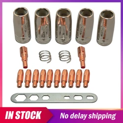 Welding Nozzles 1.0mm Contact Tips Holders Welding Nozzle Insulating Sleeve Mig Welder Consumable for MB-25AK MIG MAG Torch 20PC
