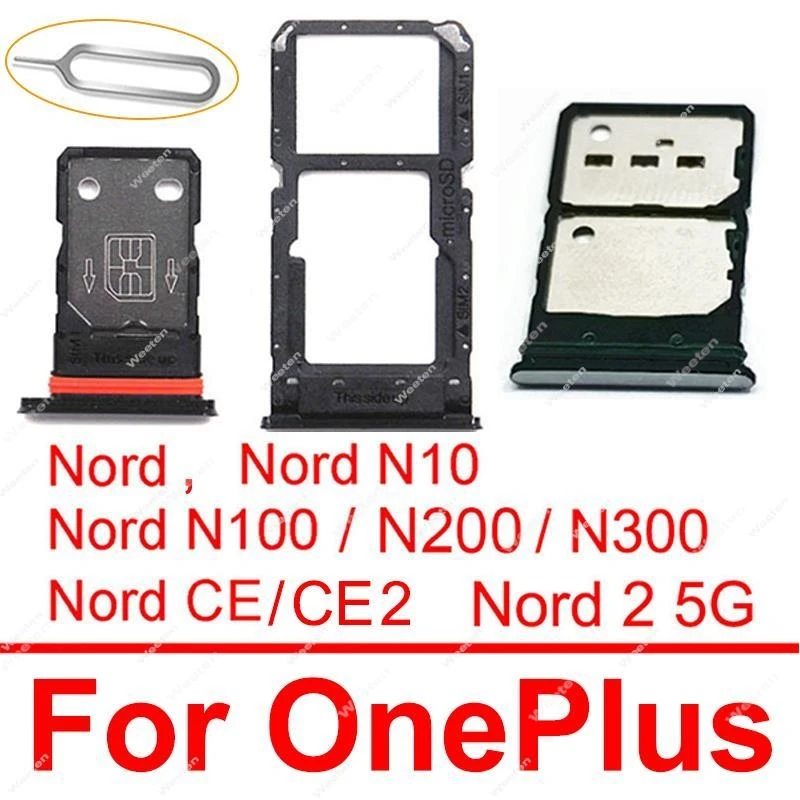 Soporte de bandeja de tarjeta Sim para Oneplus Nord N300 N200 N100 Nord N10 Nord 2 CE CE2 5G, ranura Sim, lector de tarjetas, Cable flexible