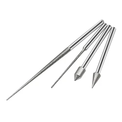 4Pcs Grinding Bits Emery  Burr for Rotary Tools Engraving Polishing Glass Stone Jewelry Polish Tool 3mm Shank