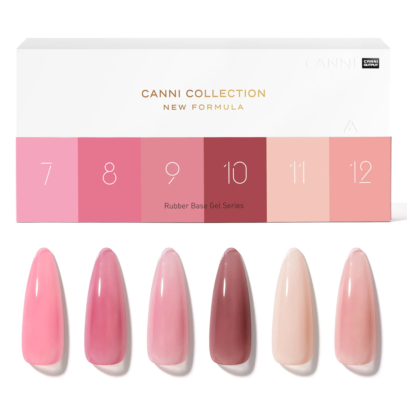 CANNI Nail Gel Polish Set 9ml*6pcs TPO FREE Jelly Nude Pink Rubber Base Reinforce UV Construction Gel Soak off UV LED Kit