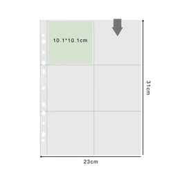 Premium Archival Quality A4 Photo Album with 11 - Hole Design - 10 Pages (6 - grid 10 - pcs)