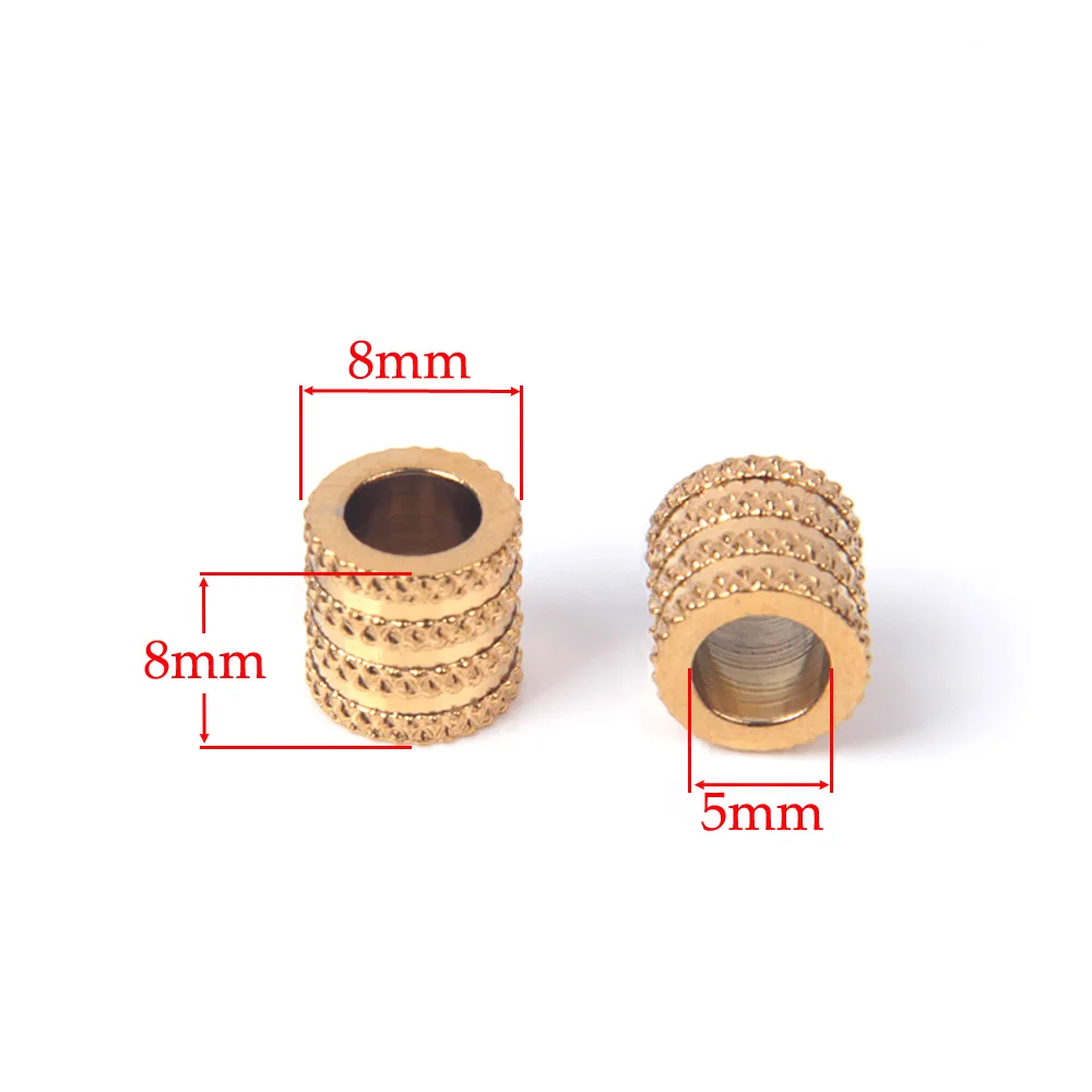Xhn 10pcs ZZ-050 gold edelstahl großes loch abstands halter paracord perlen charms für armband diy schmuck zubehör – Detail 7