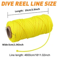 150ft Professional Scubas Dive Reel/Finger Spool Line Snorkeling Spearfishing Cord Rope Scubas Diving Reel Line Enduring 2