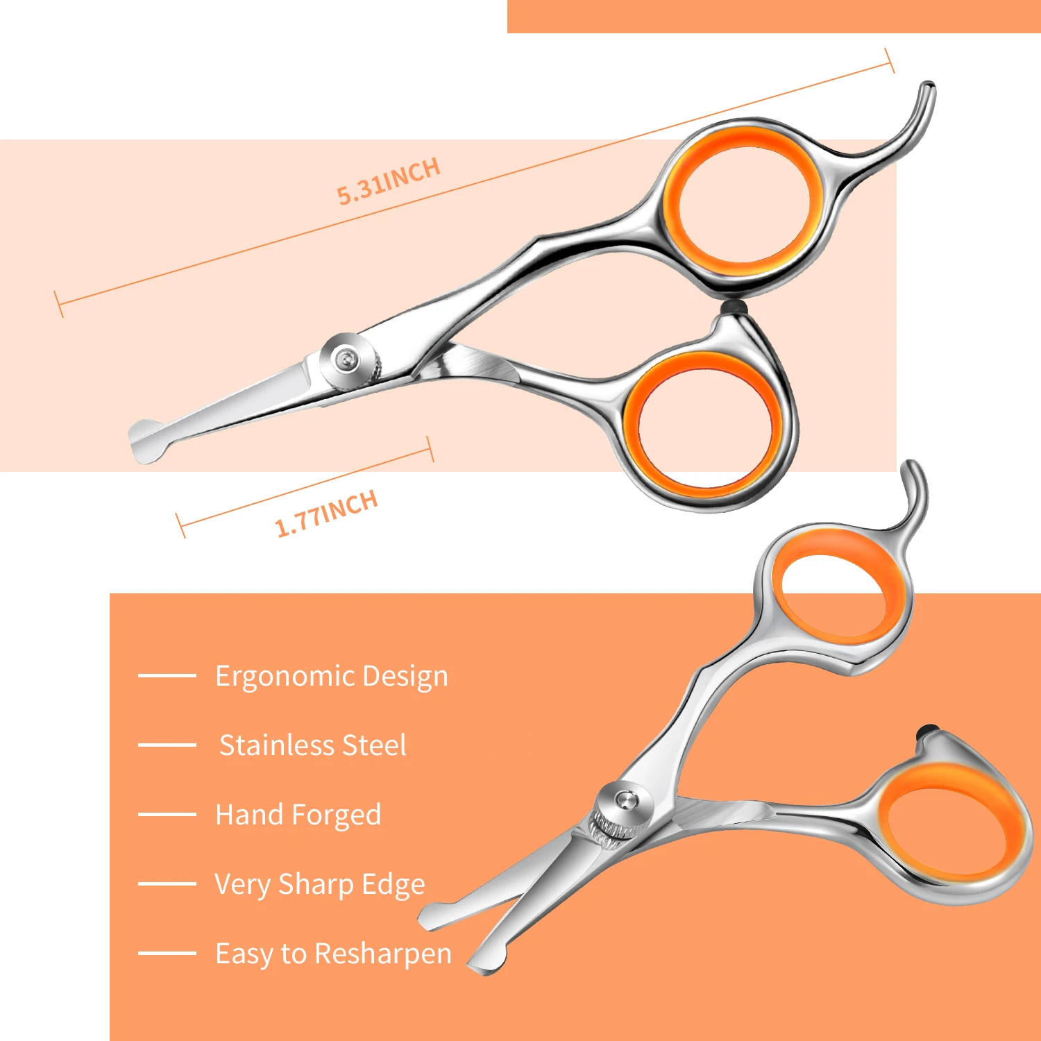 Dog grooming scissors Pet hair scissors animal cutting feet ear eye hair trimming grooming stainless steel dog scissors pets shears