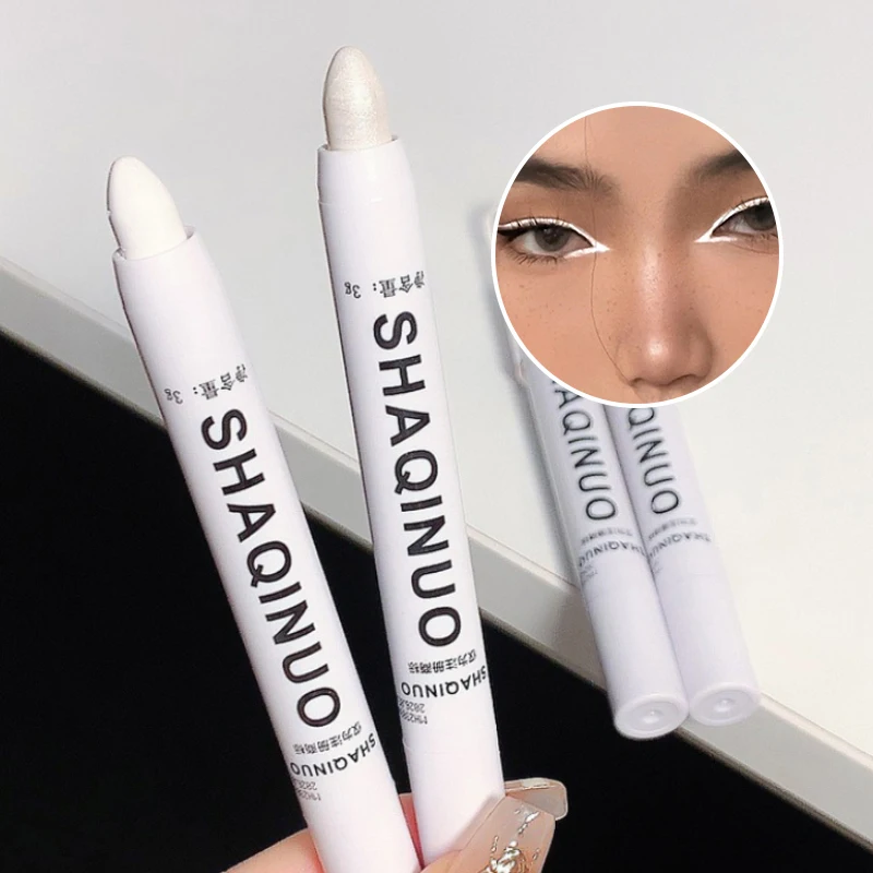 White Highlighter Pen Matte Shimmer Undereye Brightening Easy-Application Highlight Stick Instant Glow makeup pen