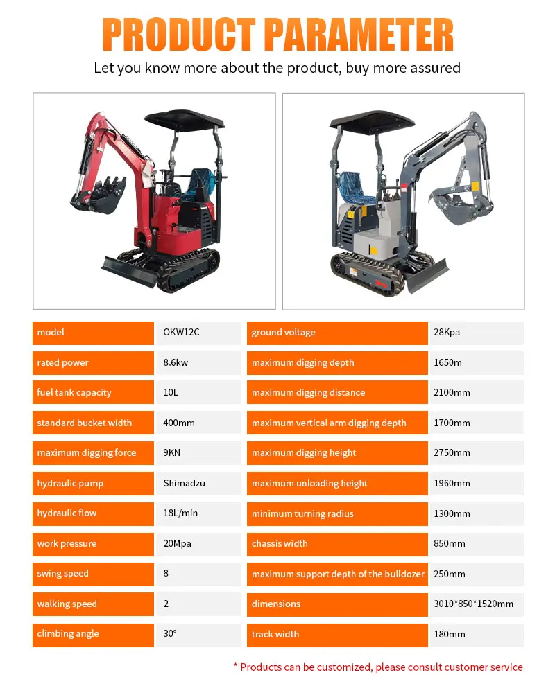 Nicosail Mini 1,2 Tonnen Raupenbagger mit Zubehör für Ausgrabung und CE EPA Niedriger Preisverkauf – Detail 6