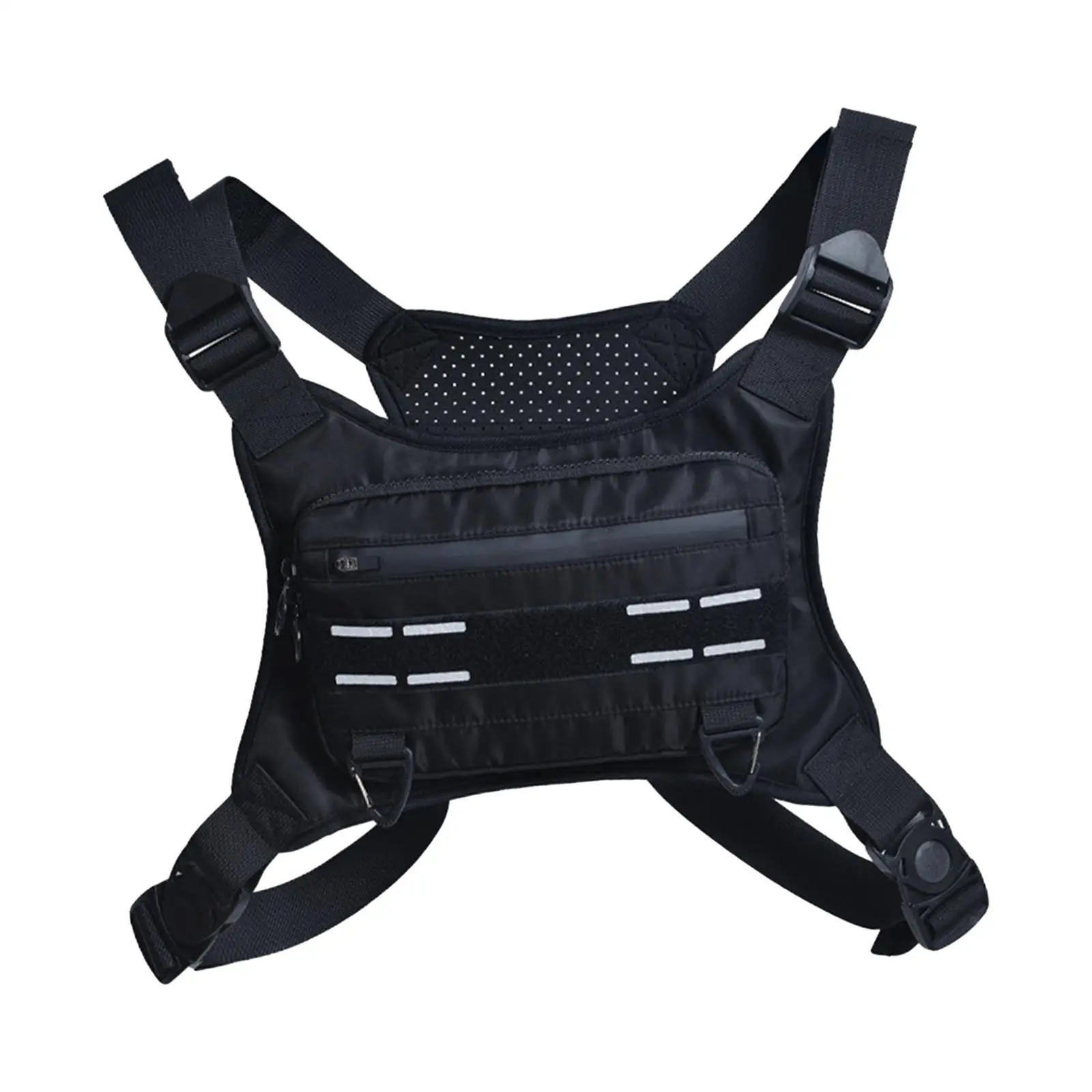 Chest Rig Bag Adult with Adjustable Shoulder Straps Outdoor Training Zipper Chest Pack for Cycling Camping Travel Hiking Hunting