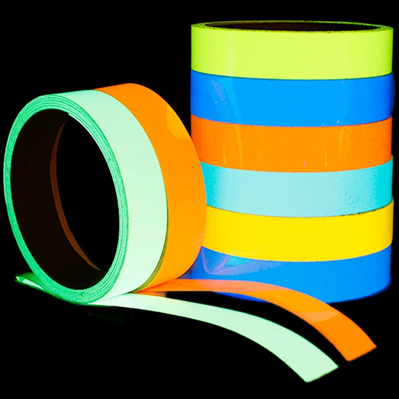 Self-adhesive Luminous Tape 1 Roll Night Vision Safety Warning Security Glow In Dark Tapes Home Stage Party Decoration Neon Tape adhesive tape neon gaffer tape