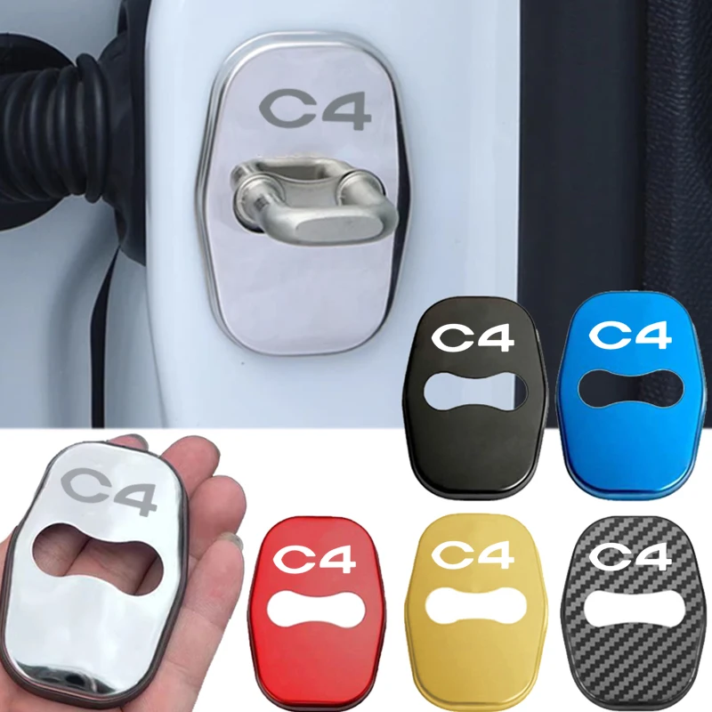 

4 шт., автомобильные наклейки для Citroen C4, нержавеющая сталь