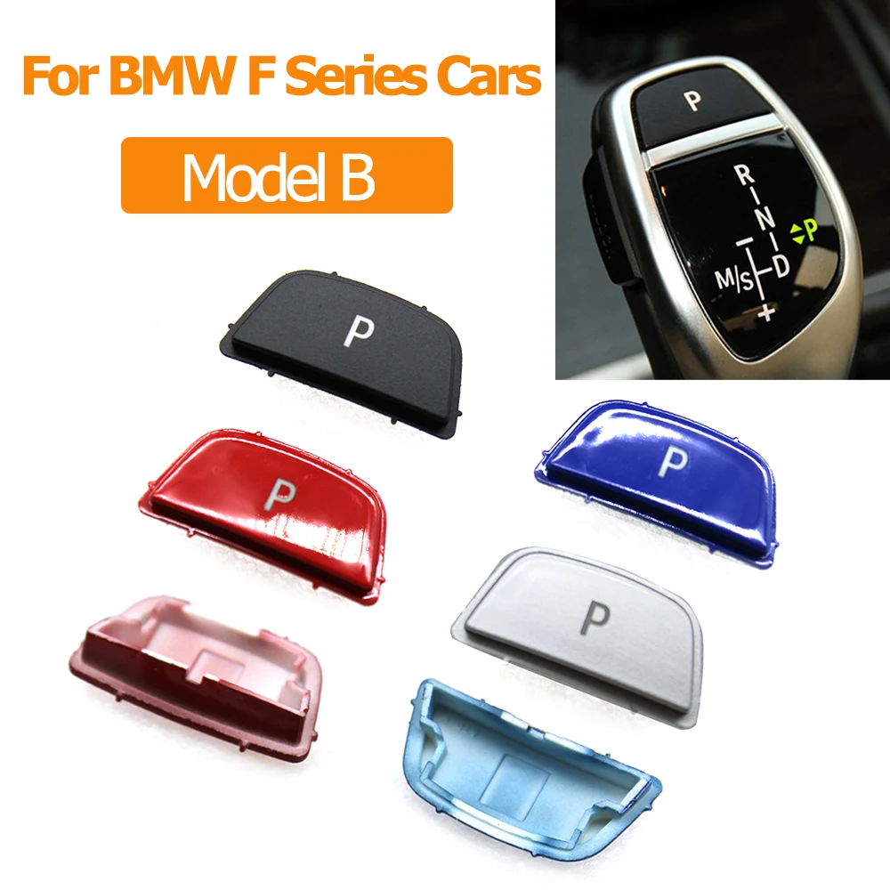 Handbrake Switch Cover Handbrake Button Cover Gear Lever Button Cap Car Gear Shift Lever Auto Parking Switch Letter P Button Cover For BMW F M Series